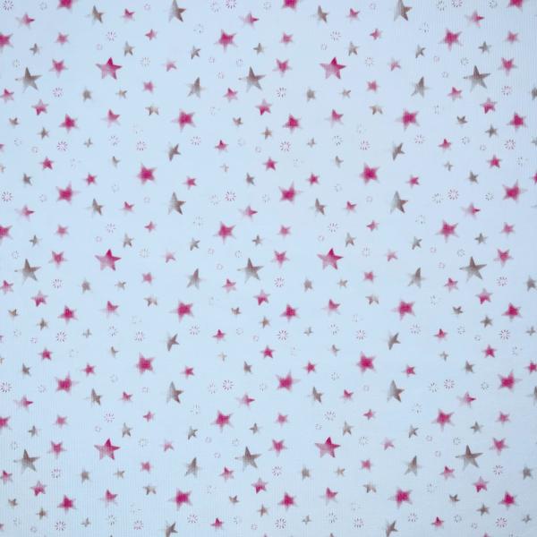 Hilco Jersey Pastell Stars rosa/weiß